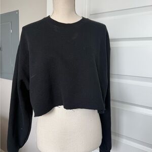 Black Cropped Sweatshirt